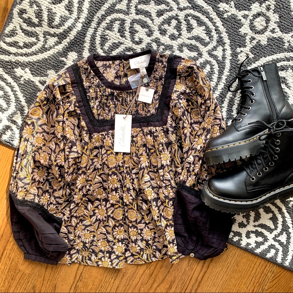 Anthro Cleobella Rafia lace blouse in black - Picture 9 of 13